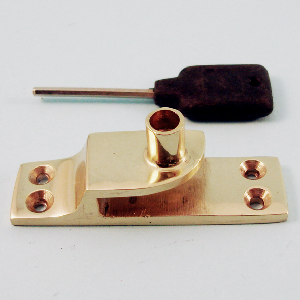 THD109/PB • Standard • Polished Brass • Locking Keeper For Straight Arm Sash Fasteners